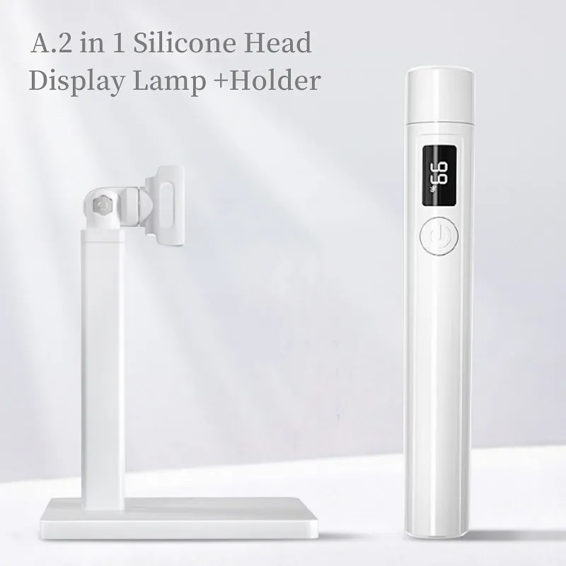 NEW 2 in 1 Silicone Head LCD Display Lamp